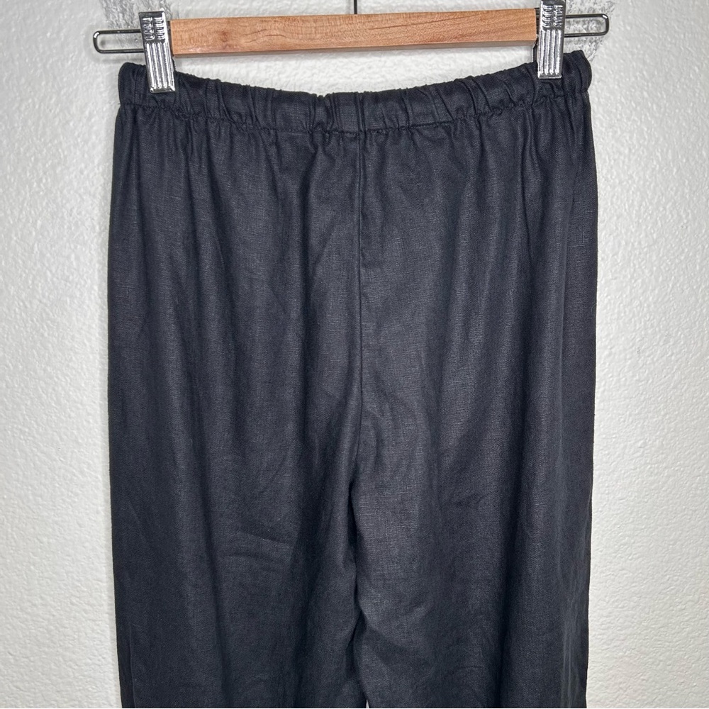 Reformation 100% linen black drawstring pants SP - Picture 10 of 14